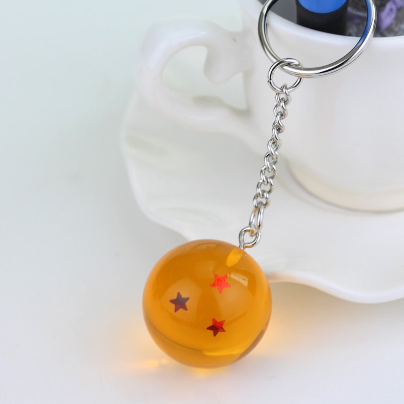 Anime Dragon Series 1-7 Stars Balls Keychain Gokus Bead Pendant Key Chains for Women Men Kids Keyring Jewelry Cosplay Prop