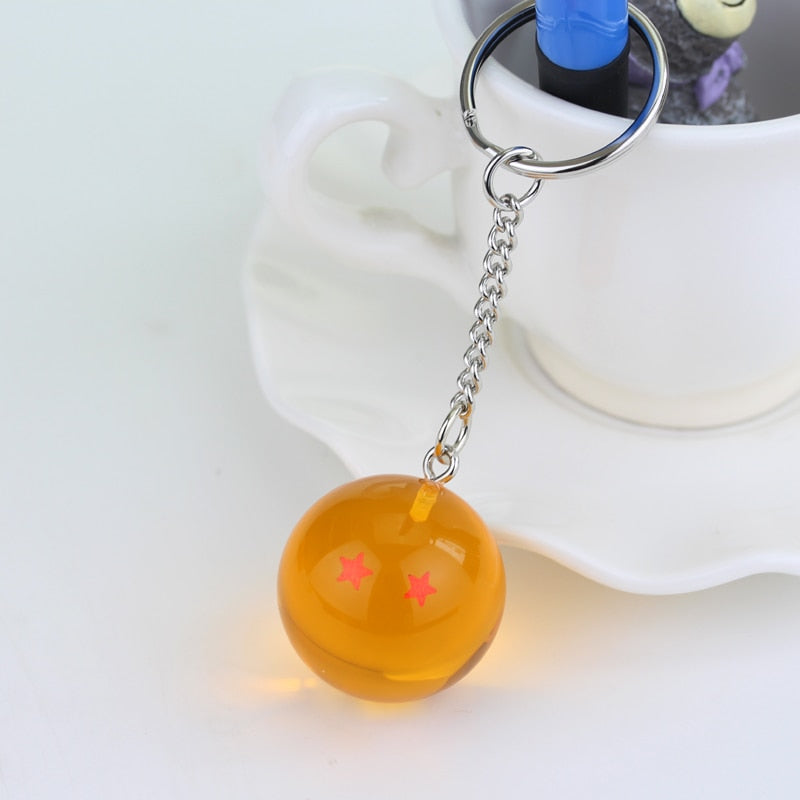 Anime Dragon Series 1-7 Stars Balls Keychain Gokus Bead Pendant Key Chains for Women Men Kids Keyring Jewelry Cosplay Prop
