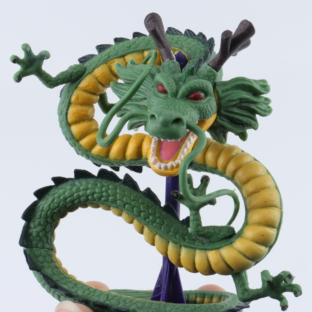 (edited) 12CM Dragon Ball Cyan Dragon Handmade Model Decoration Dragon Ball Z Anime Dragon Doll Toy Decoration Birthday Gift