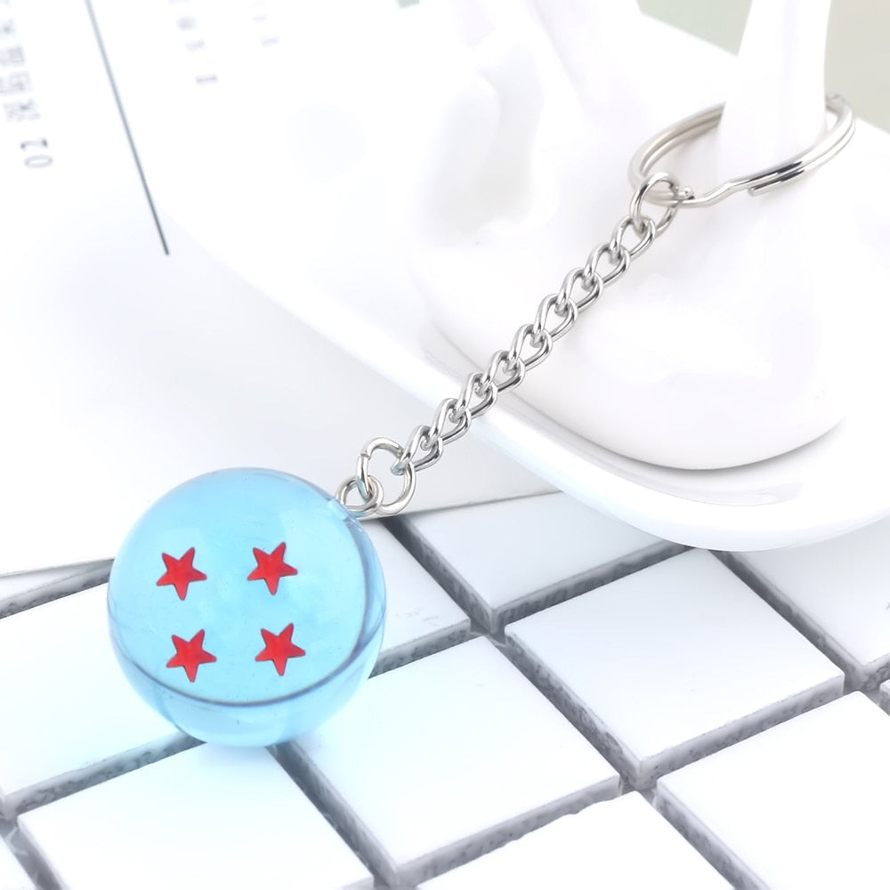 Anime Dragon Series 1-7 Stars Balls Keychain Gokus Bead Pendant Key Chains for Women Men Kids Keyring Jewelry Cosplay Prop