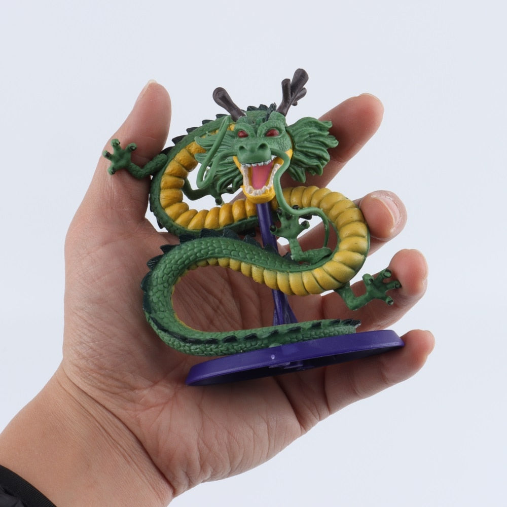 (edited) 12CM Dragon Ball Cyan Dragon Handmade Model Decoration Dragon Ball Z Anime Dragon Doll Toy Decoration Birthday Gift