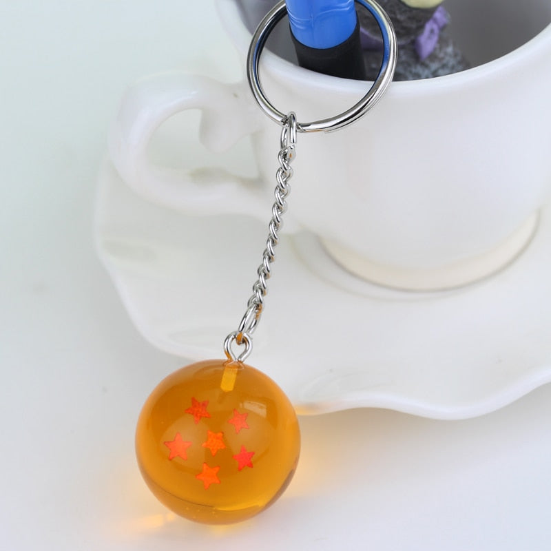 Anime Dragon Series 1-7 Stars Balls Keychain Gokus Bead Pendant Key Chains for Women Men Kids Keyring Jewelry Cosplay Prop
