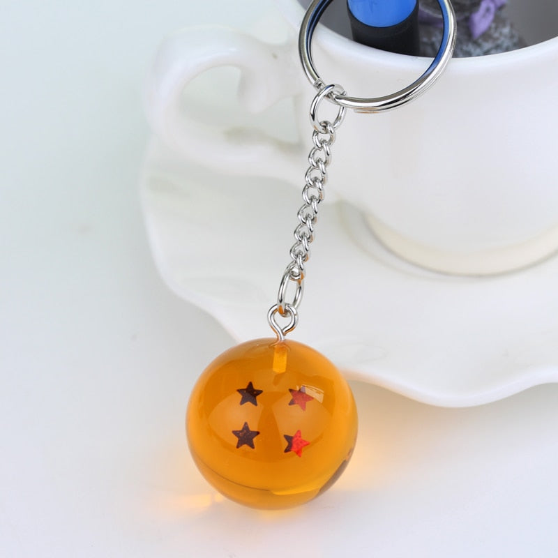 Anime Dragon Series 1-7 Stars Balls Keychain Gokus Bead Pendant Key Chains for Women Men Kids Keyring Jewelry Cosplay Prop