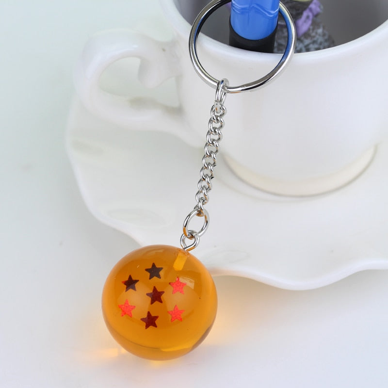 Anime Dragon Series 1-7 Stars Balls Keychain Gokus Bead Pendant Key Chains for Women Men Kids Keyring Jewelry Cosplay Prop