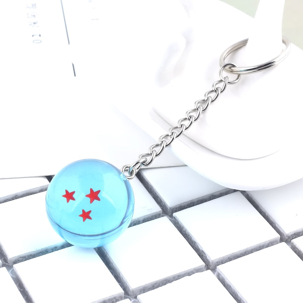 Anime Dragon Series 1-7 Stars Balls Keychain Gokus Bead Pendant Key Chains for Women Men Kids Keyring Jewelry Cosplay Prop