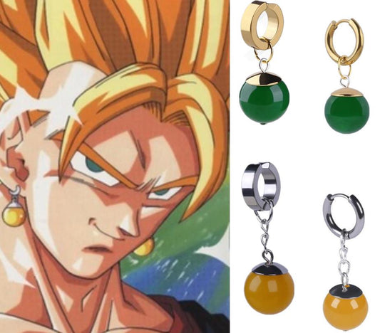 Anime Supreme Kai Black Son Goku Kakarotto Cosplay Zamasu Potara Earrings Ear Stud Pendants