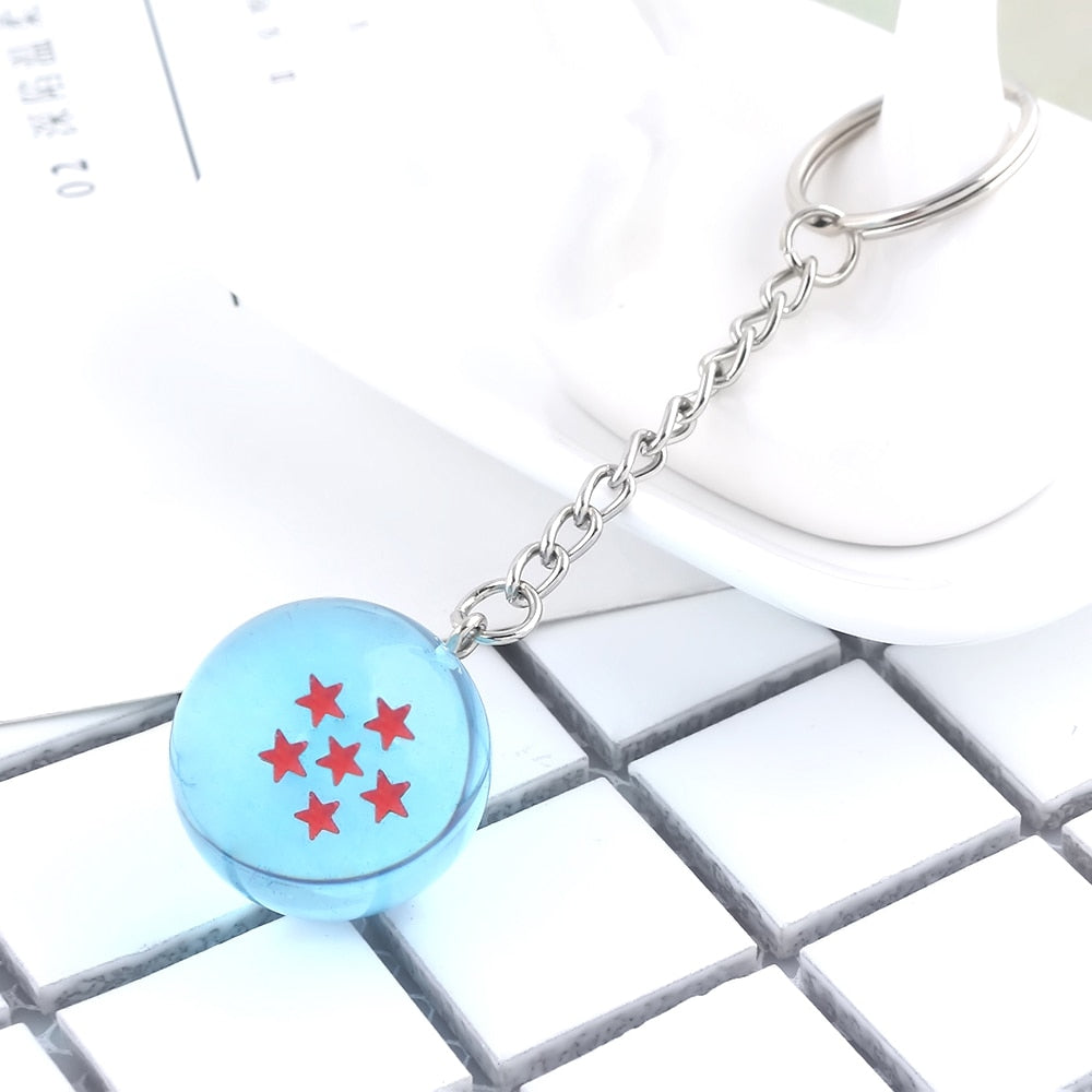 Anime Dragon Series 1-7 Stars Balls Keychain Gokus Bead Pendant Key Chains for Women Men Kids Keyring Jewelry Cosplay Prop