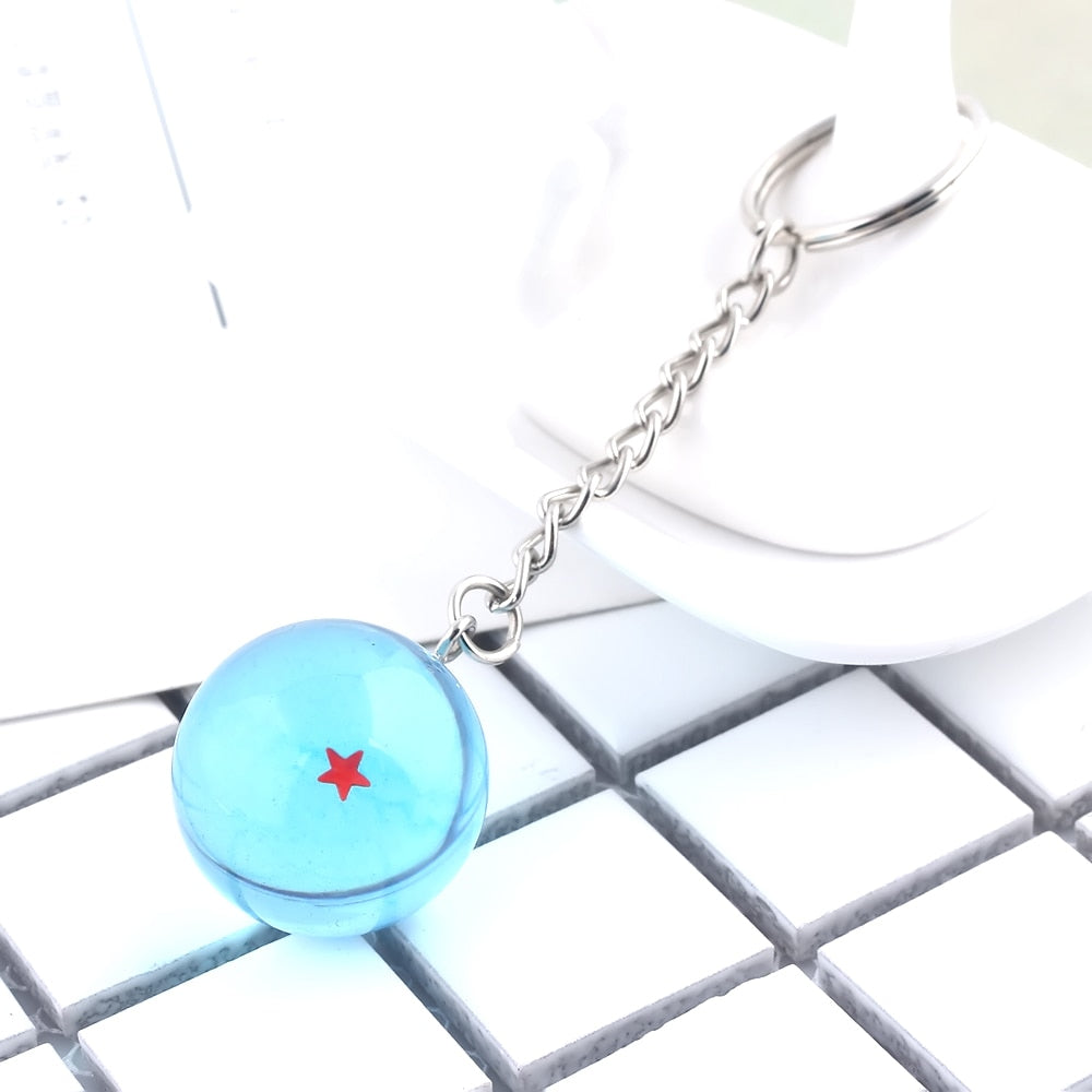 Anime Dragon Series 1-7 Stars Balls Keychain Gokus Bead Pendant Key Chains for Women Men Kids Keyring Jewelry Cosplay Prop