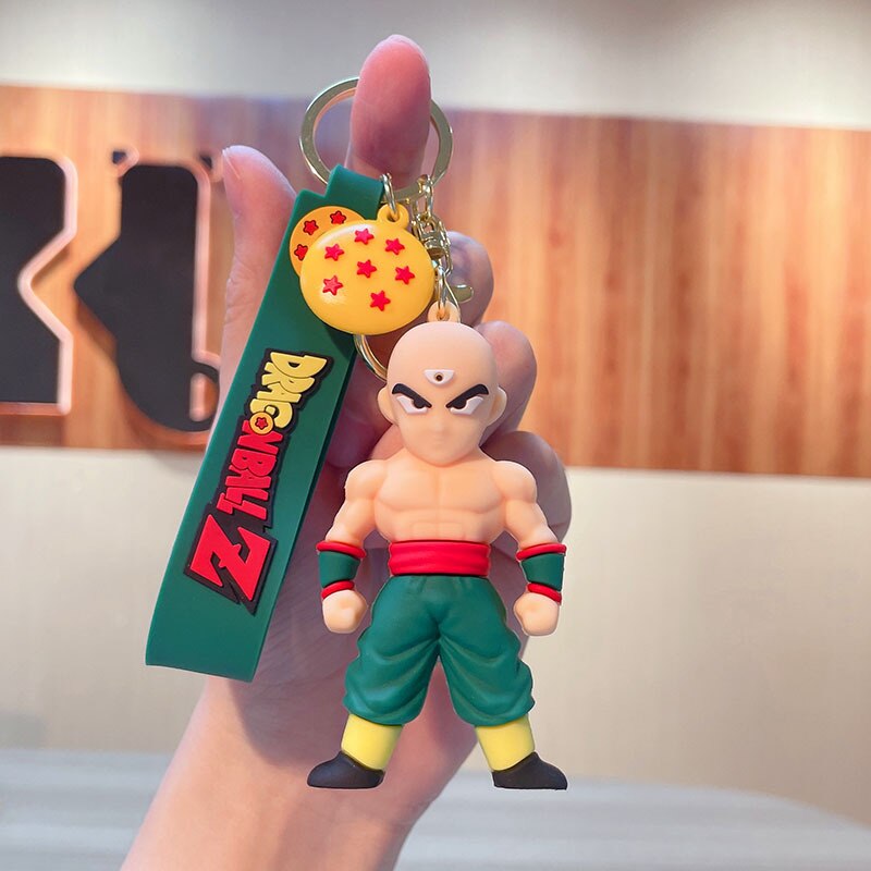 2022 Dragon Ball Z Keychain Anime Figure Trunks Son Goku Silicone Doll School Keychain Pendant Car Keyring Gift Kid Cute Hot