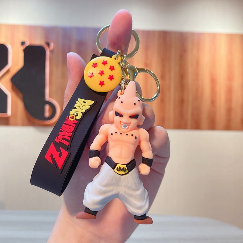 2022 Dragon Ball Z Keychain Anime Figure Trunks Son Goku Silicone Doll School Keychain Pendant Car Keyring Gift Kid Cute Hot