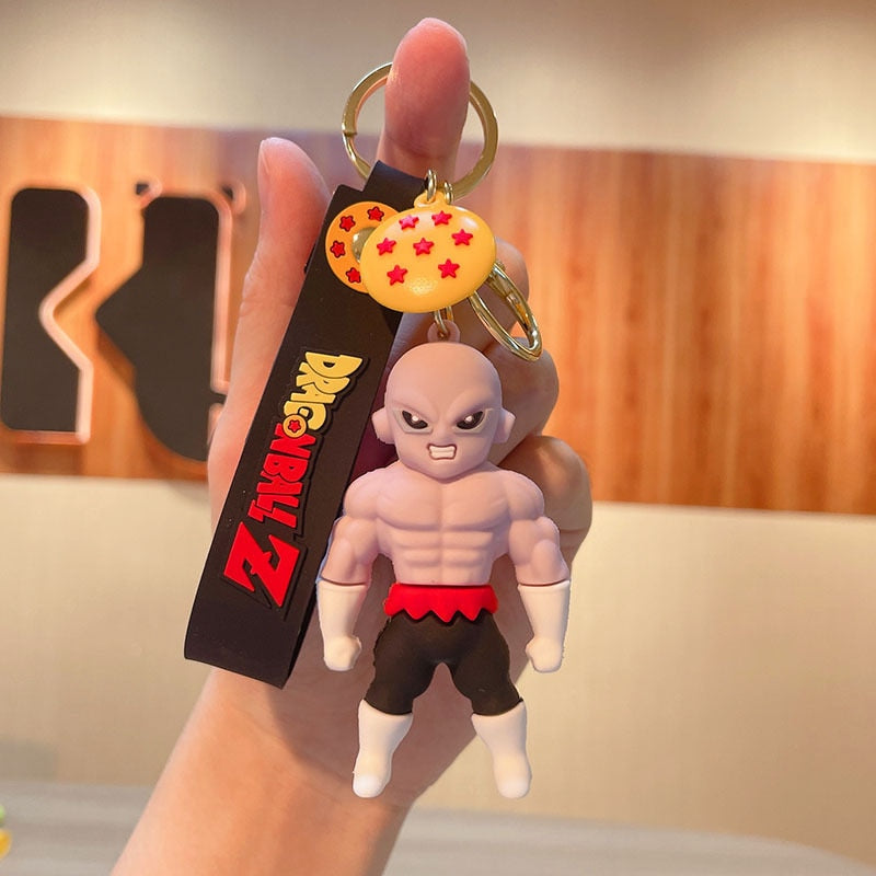 2022 Dragon Ball Z Keychain Anime Figure Trunks Son Goku Silicone Doll School Keychain Pendant Car Keyring Gift Kid Cute Hot